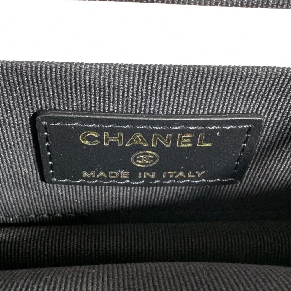 CHANEL Polly Pocket Quilted Caviar Pouch Wristlet Clutch